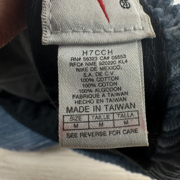 Vintage Nike Blue Corduroy Newsboy Cap 90s Wide Wale Driver Hat Medium - Picture 10 of 15